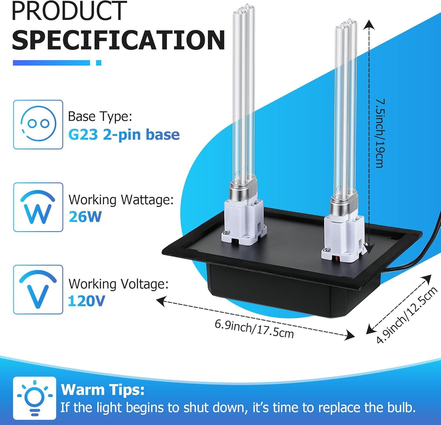 G200 Dual-Lamp UV-C Disinfection System for HVAC and AC Duct Applications